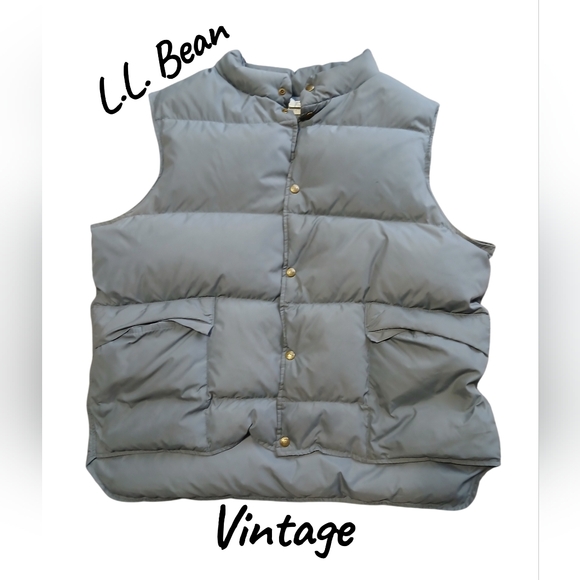 L.L. Bean Other - 😃L.L. Bean Men's Size Extra Large Charcoal Goose Puffer Vest